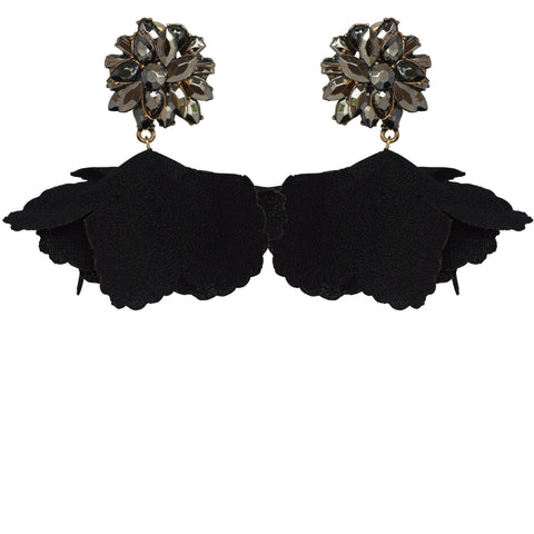 Gunmetal Embellished Flutter