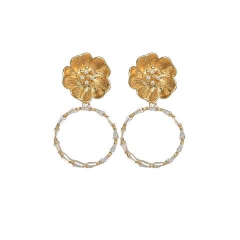 Pansy Diamond Hoop