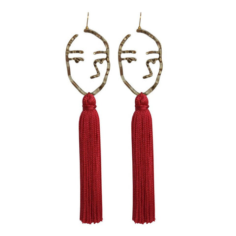 abstract face tassel