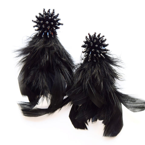 Black Feather Tassel