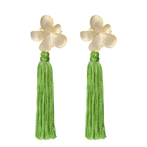 green flower tassel
