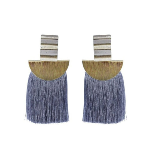 Grey Wave Fan Tassel