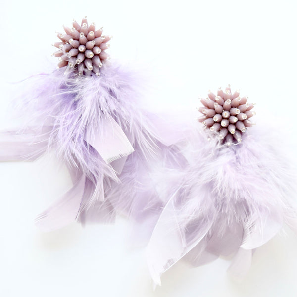 Lavender Feather Tassel