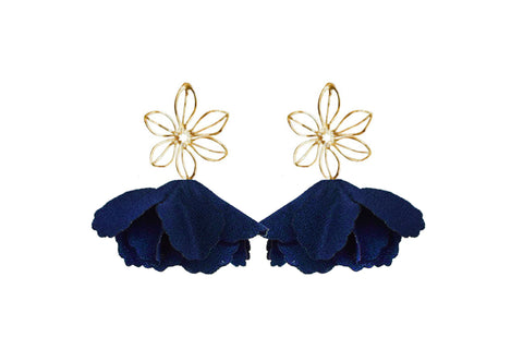 navy wire flower flutter