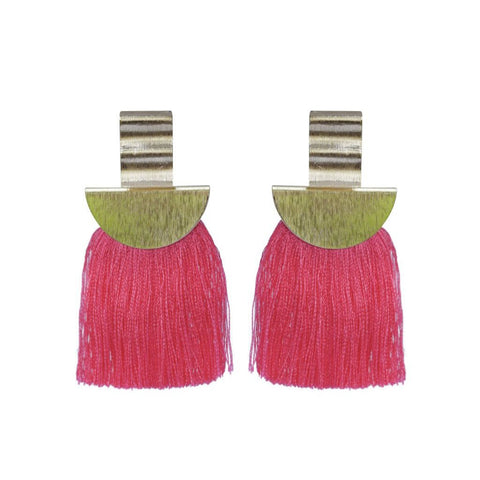 pink wave fan tassel