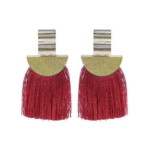 Red Wave Fan Tassel