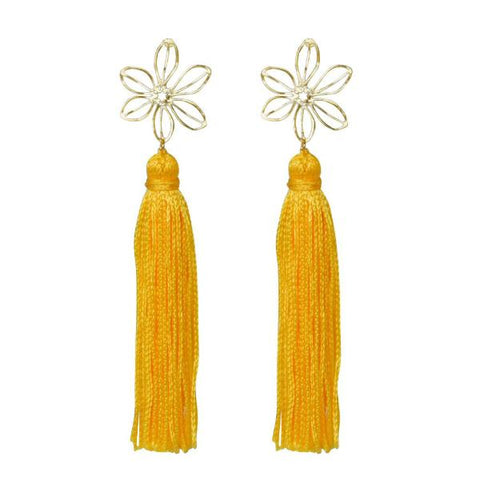 yellow wire flower tassel